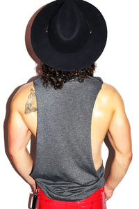 That Witch Low Arm Shedder Tank- Dark Charcoal