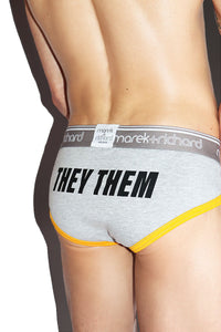 They Them Brief- Grey