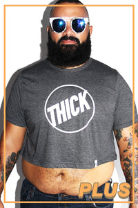 PLUS: Thick Crop Tee-Dark Charcoal
