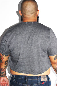 PLUS: Thick Crop Tee-Dark Charcoal