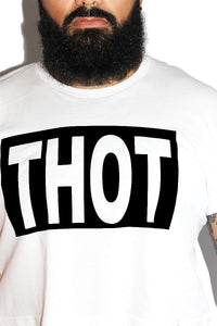 PLUS: THOT Crop Tee-White