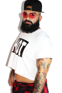 PLUS: THOT Crop Tee-White