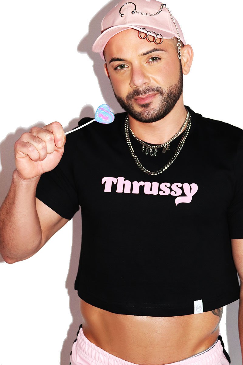 Thrussy Crop Tee- Black