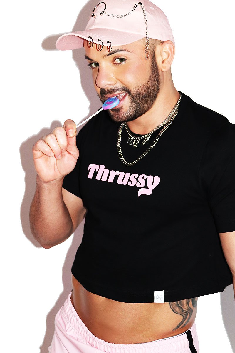 Thrussy Crop Tee- Black