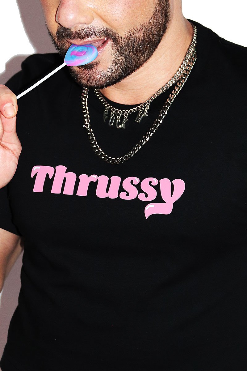 Thrussy Crop Tee- Black