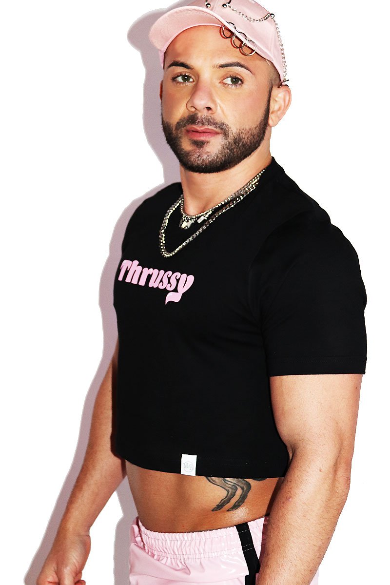 Thrussy Crop Tee- Black