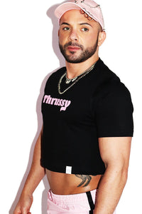 Thrussy Crop Tee- Black