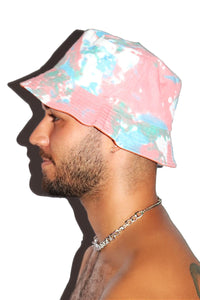 Cotton Candy Tye Dye Bucket Hat - Pink