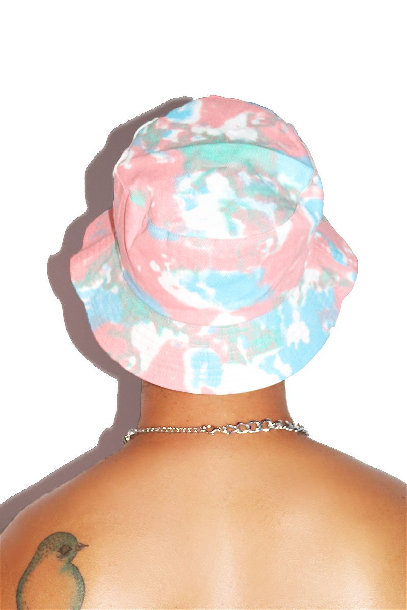 Cotton Candy Tye Dye Bucket Hat - Pink