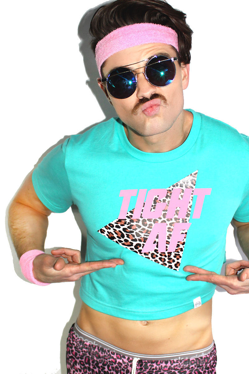 Tight AF Crop Tee-Teal