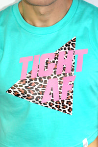 Tight AF Crop Tee-Teal