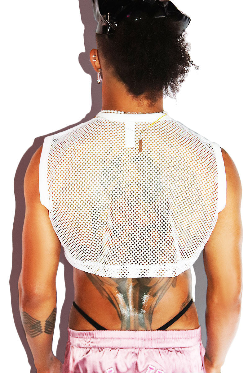 Sweet Heart Pasties Extreme Crop Tank- White