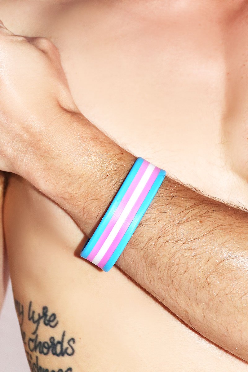 Trans Silicon Bracelet -Pink