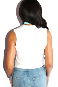 Trans Rights Crop Tank- White