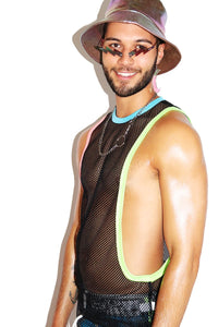 Miami Mesh Low Arm Tank- Black