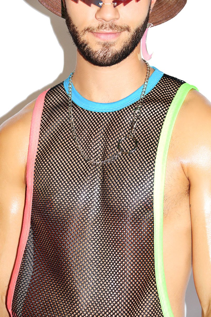 Miami Mesh Low Arm Tank- Black