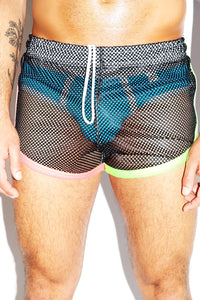 Miami Mesh Running Shorts- Black