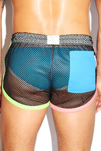 Miami Mesh Running Shorts- Black