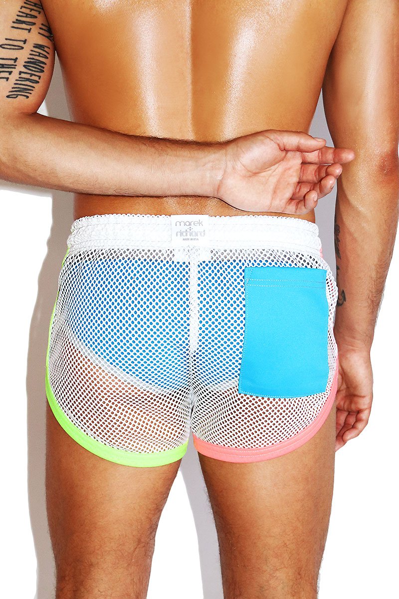 Miami Mesh Running Shorts- White
