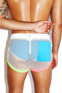 Miami Mesh Running Shorts- White