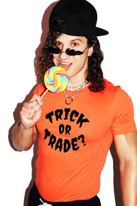 Trick or Trade Tee-Orange