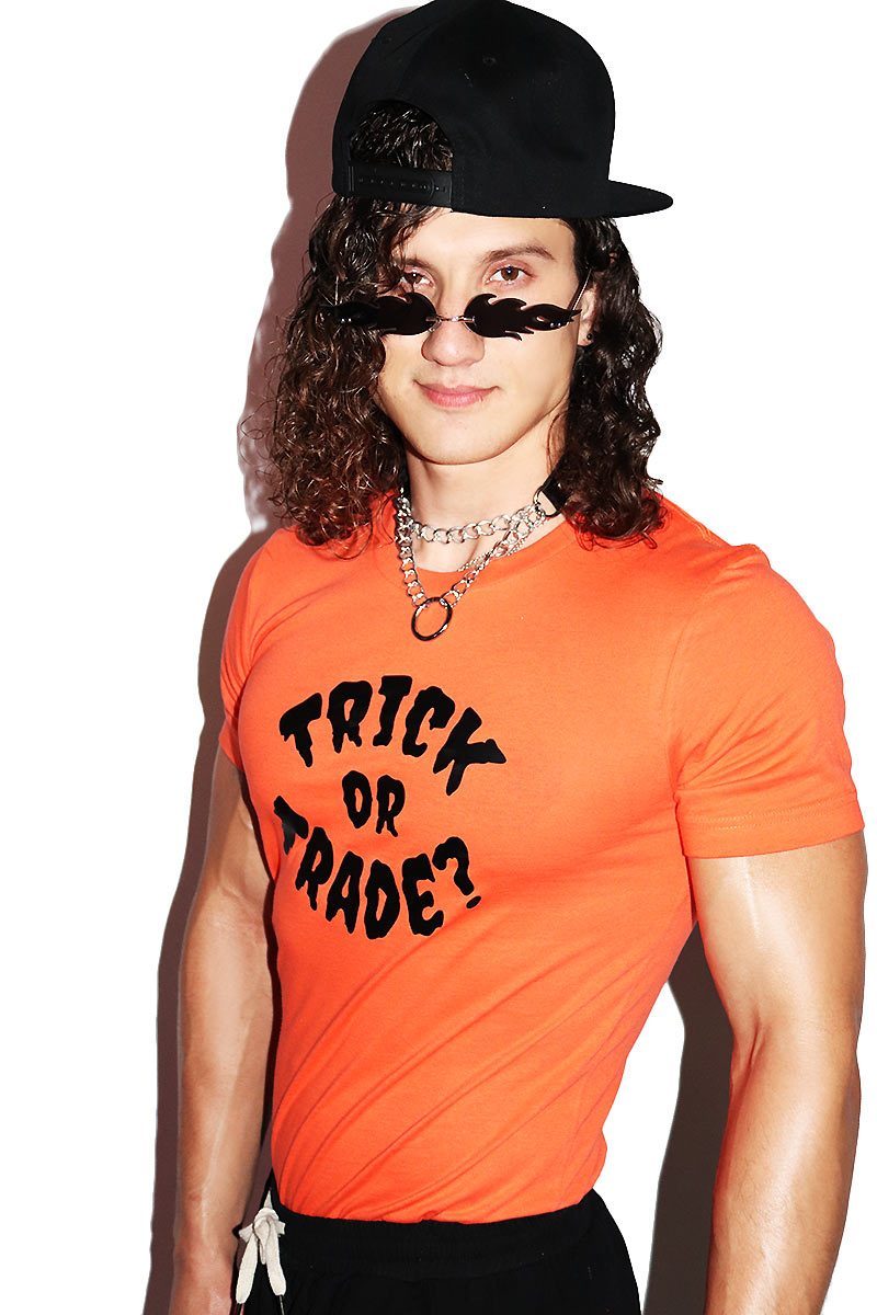 Trick or Trade Tee-Orange