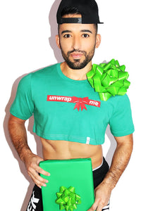 Unwrap Me Extreme Crop Tee- Green