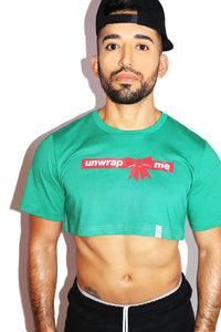 Unwrap Me Extreme Crop Tee- Green