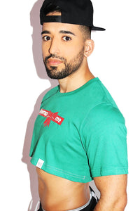 Unwrap Me Extreme Crop Tee- Green