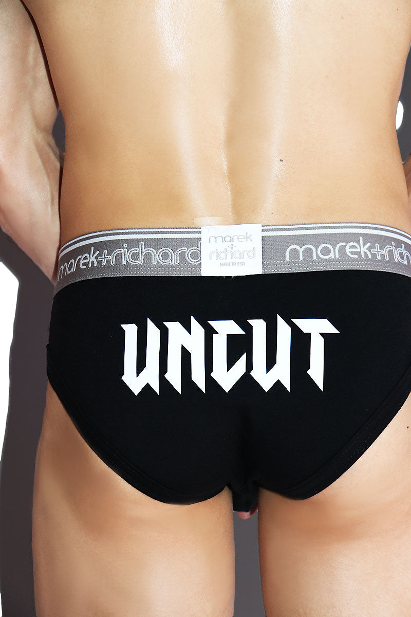 Uncut Bikini Brief- Black