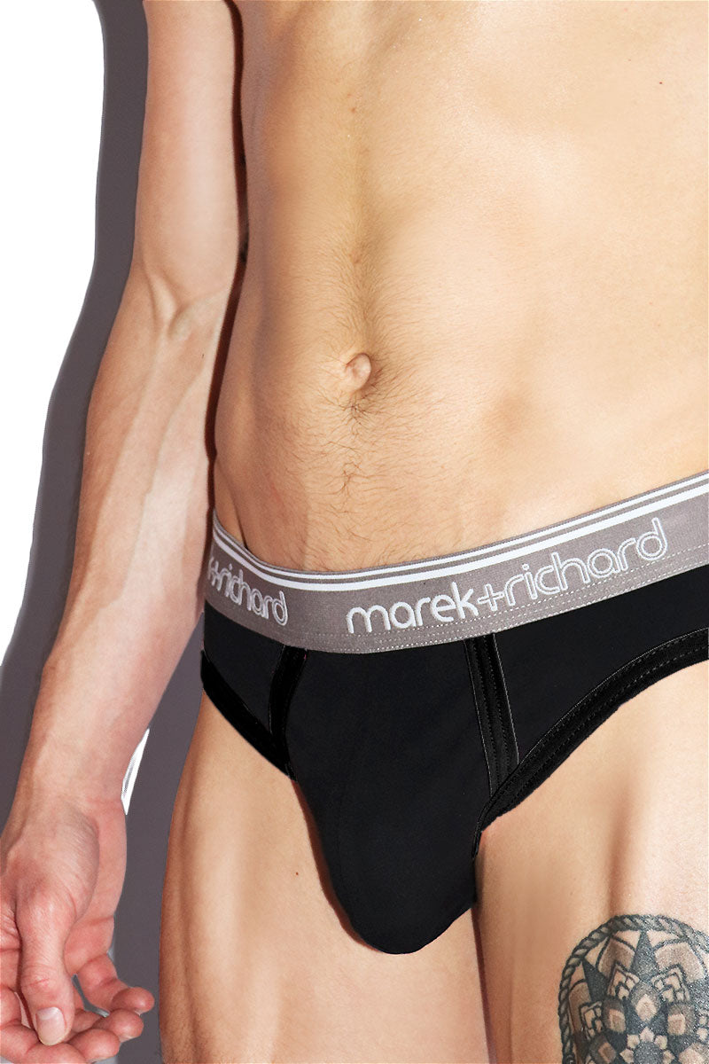 Uncut Bikini Brief- Black