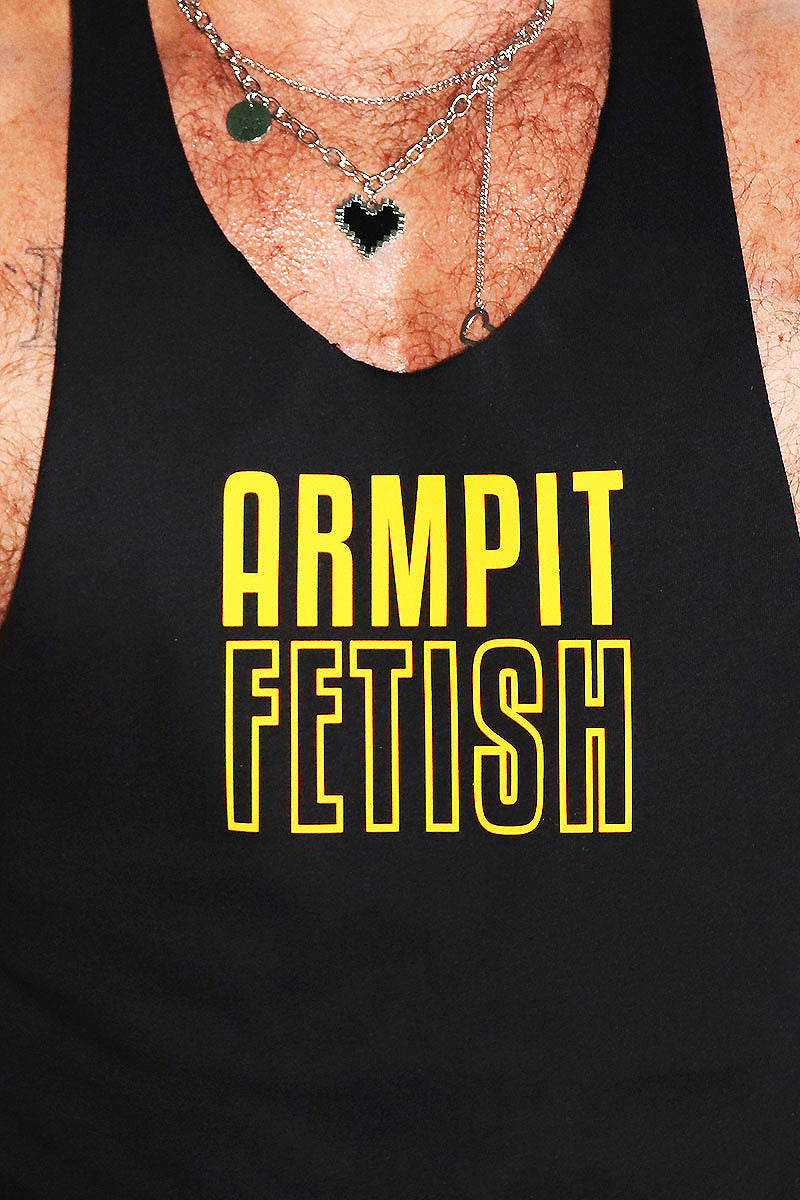 Armpit Fetish String Tank- Black