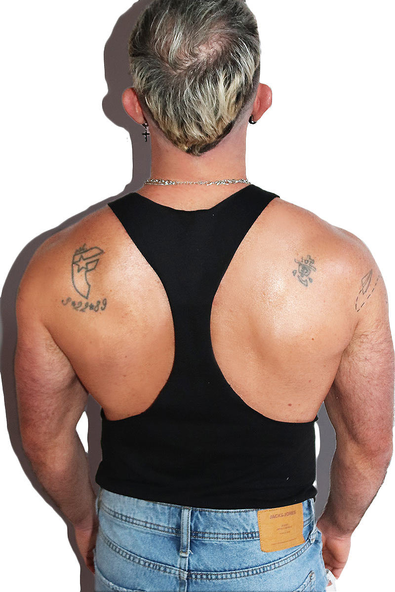 Armpit Fetish String Tank- Black