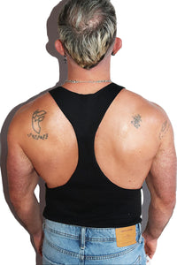 Armpit Fetish String Tank- Black