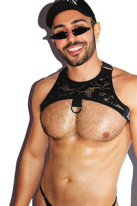 Hidden Desire Lace Tank Harness- Black