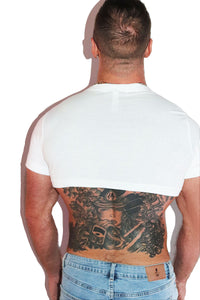 Faggot Fluently Extreme Crop Tee-White
