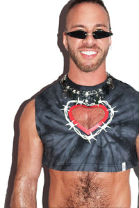 Tough Love Dye Extreme Crop Tank- Black