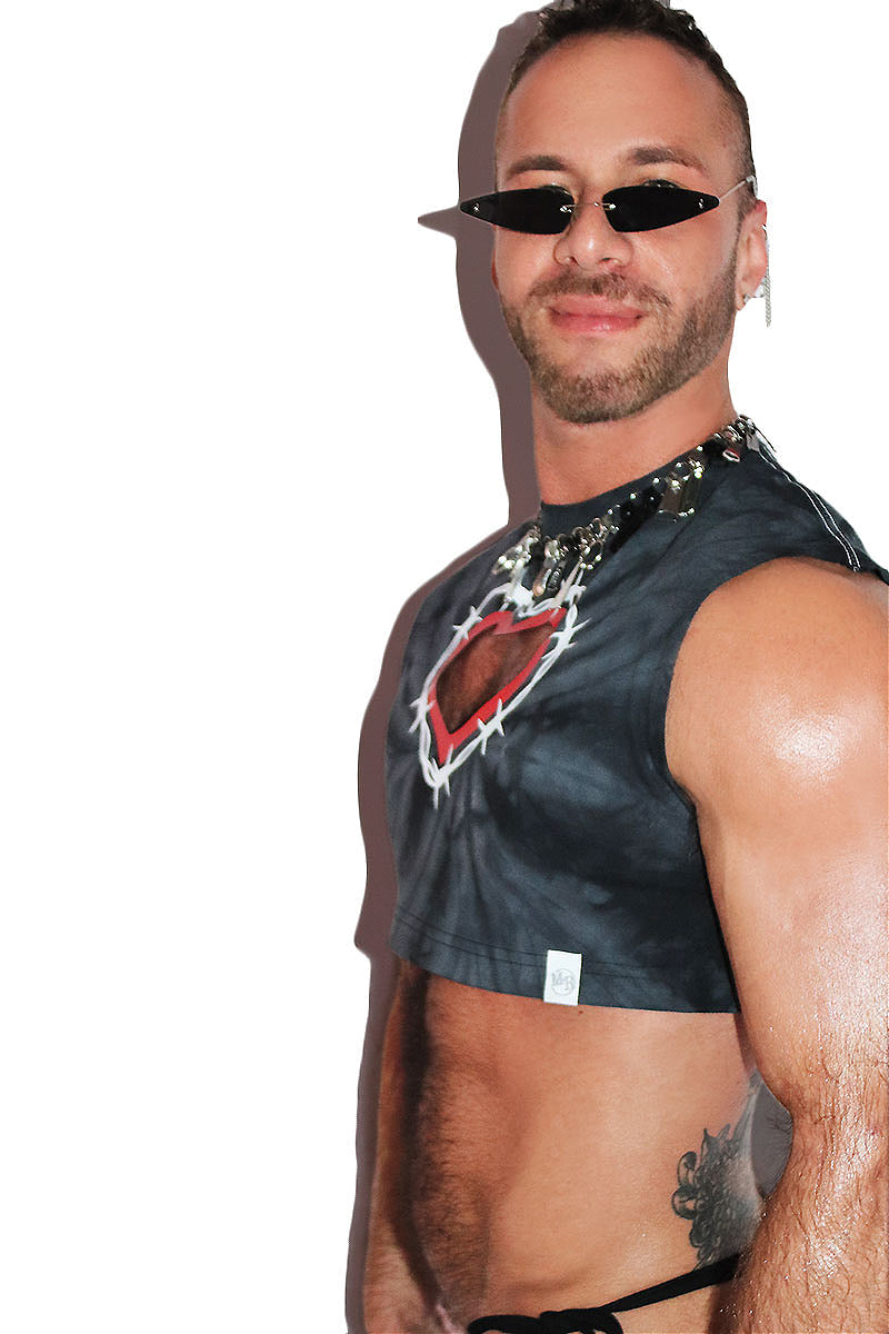 Tough Love Dye Extreme Crop Tank- Black