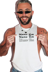 Name Em Low Arm Shredder Tank-White