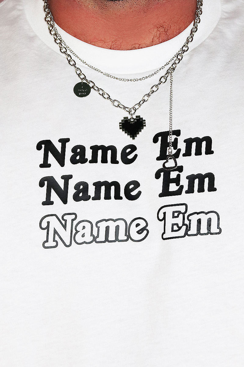 Name Em Low Arm Shredder Tank-White