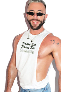 Name Em Low Arm Shredder Tank-White