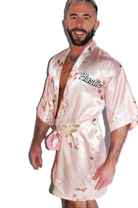 Plastic Lounge Robe-Pink