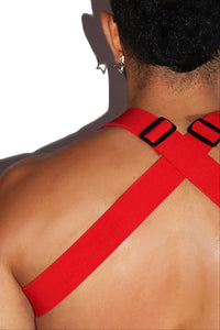 Hidden Desire Lace Tank Harness- Red