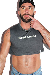 Road Loads Extreme Crop Tank-Dark Charcoal