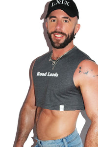 Road Loads Extreme Crop Tank-Dark Charcoal