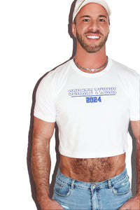 Senate Twink Crop Tee-White