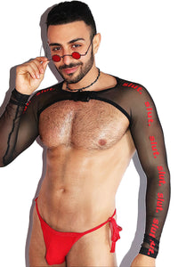 Slut Mesh Buckle Arm Guard Harness- Black