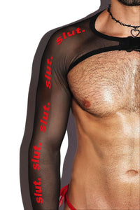 Slut Mesh Buckle Arm Guard Harness- Black