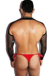 Slut Mesh Buckle Arm Guard Harness- Black