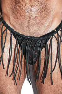 Widow Punk Rock Belt Skirt - Black